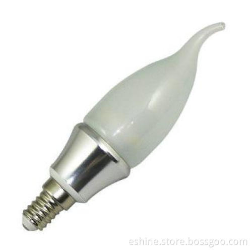 1W Aluminum Transparent Cover LED Candle Light